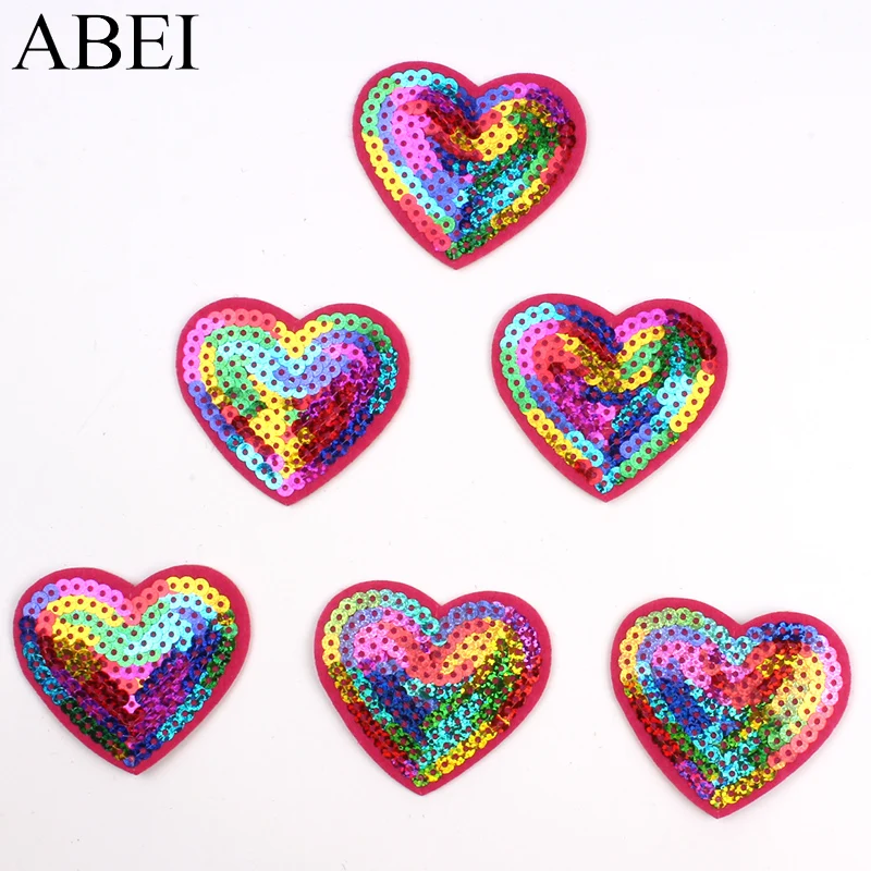 Наклейки с вышивкой в виде сердца для украшения джинсов сумок штанов 10 шт. | Дом и