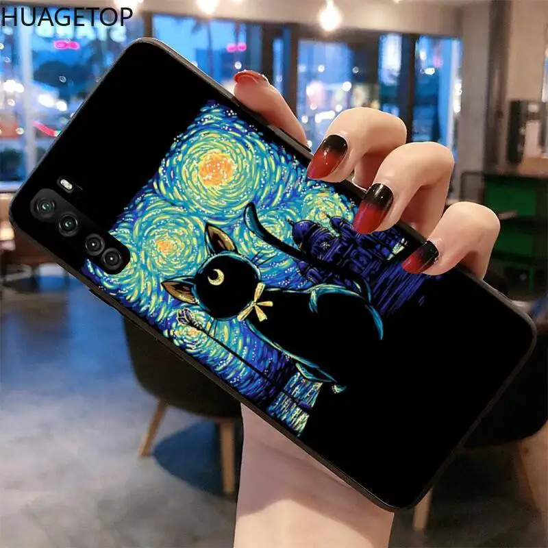 

Anime sailor moon cat couple Phone Case For Huawei Nova 6se 7 7pro 7se honor 7A 8A 7C 9C Play