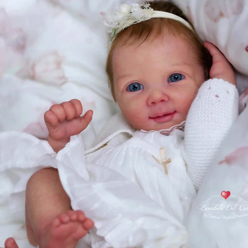 

21 inch Reborn baby doll kit Unpainted bebe reborn Lifelike newborn baby doll kit blank parts fabric body eyes accessories