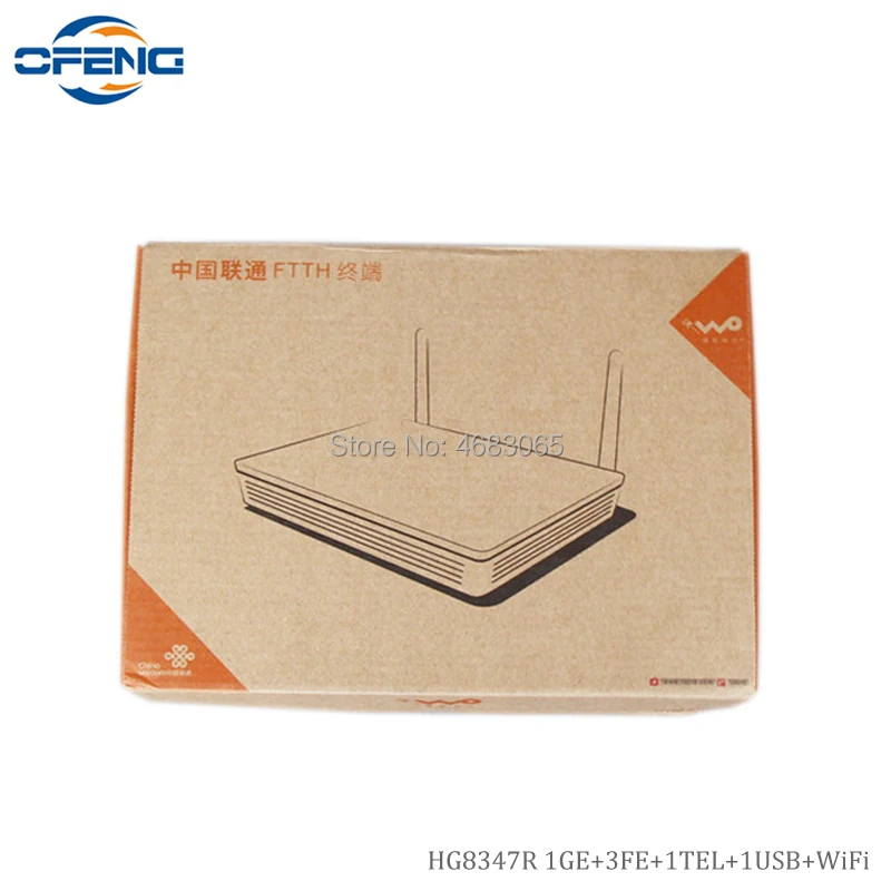 100% оригинальный новый Huawei HG8347R EPON ONU 1GE + 3FE 1TEL 1USB wifi английская прошивка с коробкой