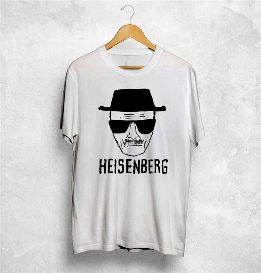 Heisenberg/футболка с надписью Breaking Bad Head Face Walter белый голубой цвет Meth Weed Pinkman летние