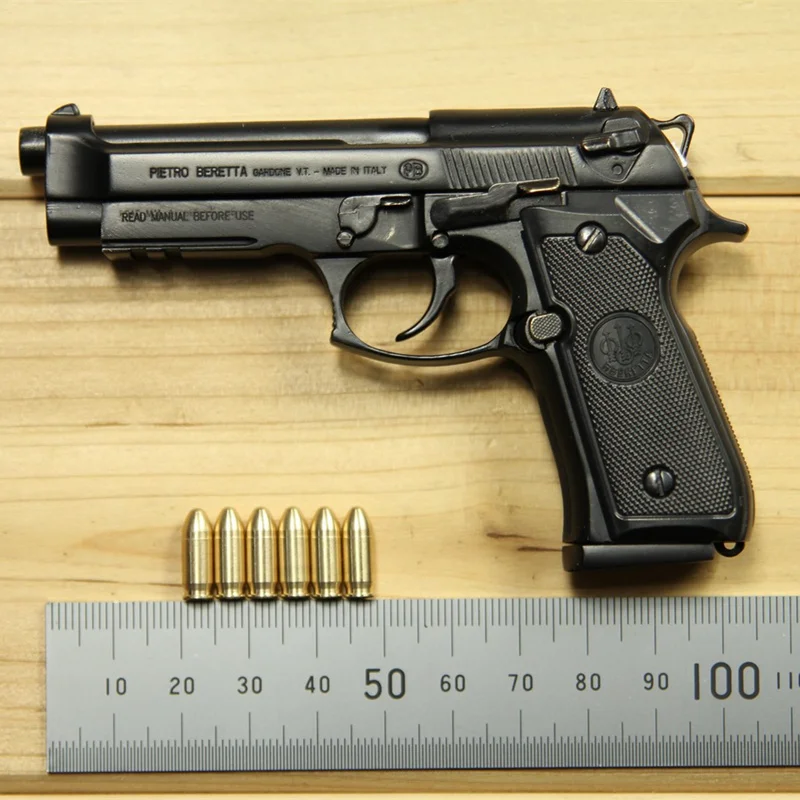 1 / 2.05 scale Italian Beretta m92f fake gun toy pistol decorative iron painting | Дом и сад