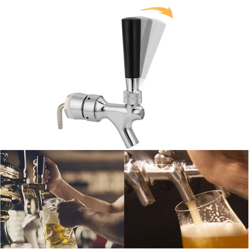 Разливного Пива Кран хромирование Kegerator пивной кран Смесители для ванной комнаты