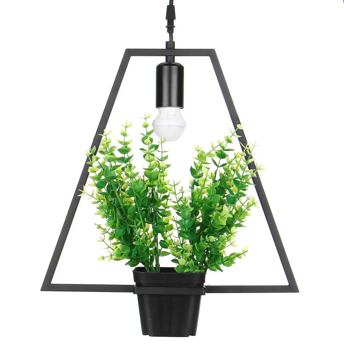 Завод потолочный светильник современный черный кованого железа E27 с 3 Вт лампа