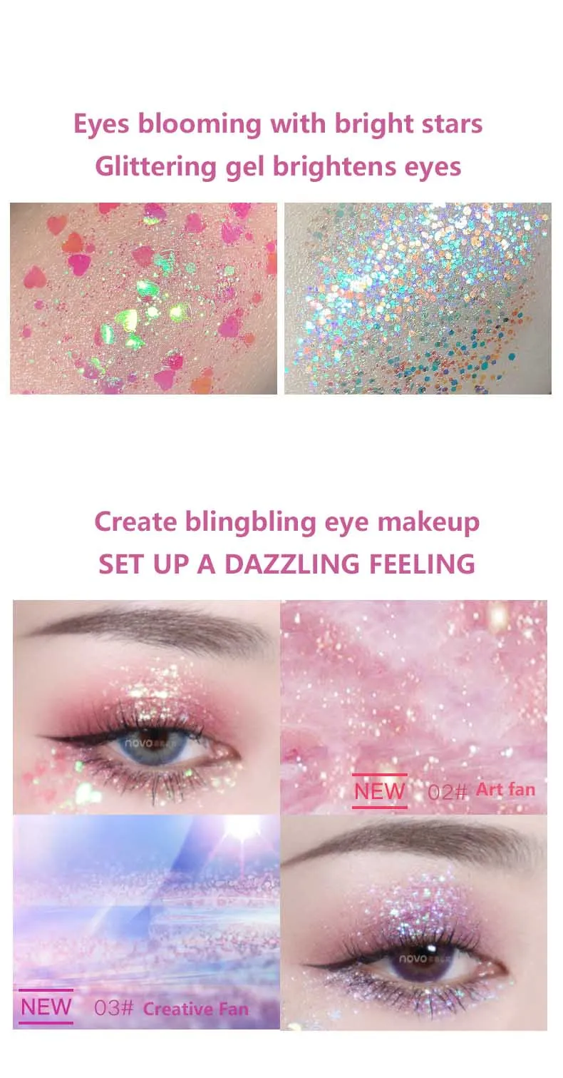 Макияж Novo тени для век Палитра 16 цветов мерцающие высоко пигментированные