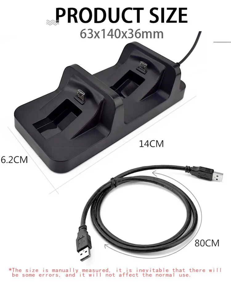 Зарядная станция с двумя USB светодиодный зарядная станция Подставка для sony playstation 4/PS4/PS4 Slim/PS4 Pro игровой контроллер