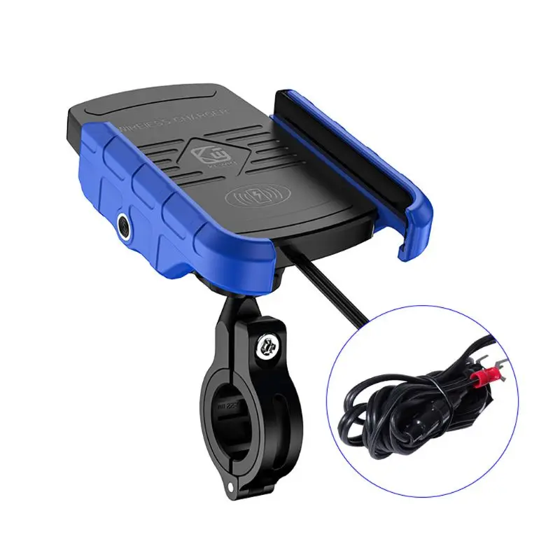 2021 new waterproof 12v motorcycle phone qi fast charging wireless charger bracket holder mount stand for iphone xs max xr x 8 free global shipping
