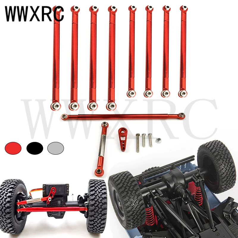 Металлическая Тяговая тяга 10 шт., Тяговая тяга для 1/12 MN128 MN86S MN86 MN86KS MN86K MN G500, обновленные аксессуары для радиоуправляемых автомобилей