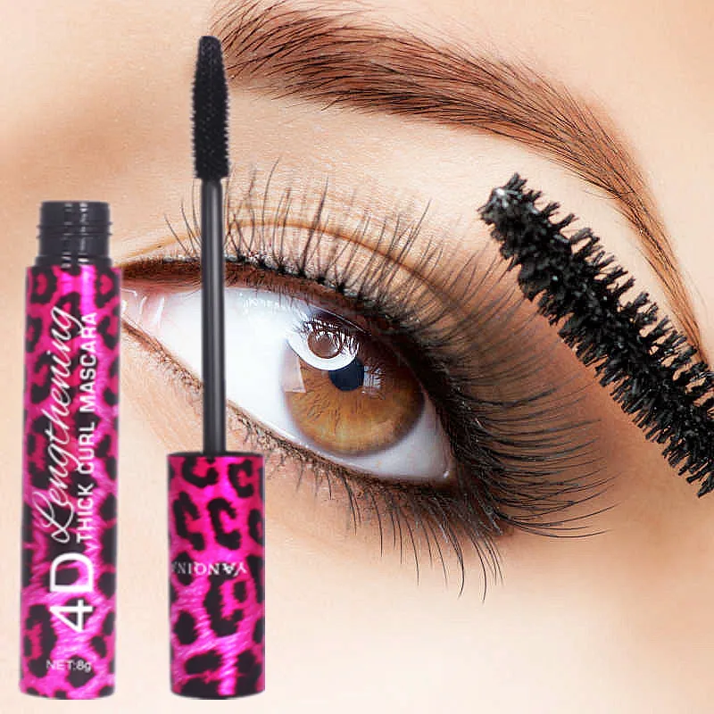 

4d Silk Fiber Lash Mascara Long Curling Mascara Makeup Eyelash Black Waterproof Fiber Mascara Extension Eye Lashes Makeup Tool