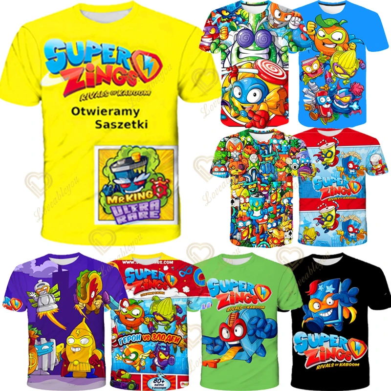 

Superzings Kids T Shirt Children Clothing 2021 Funny Summer Tops Cartoon Kawaii Tee Boys Girls Clothes Superzings Hot Video Game