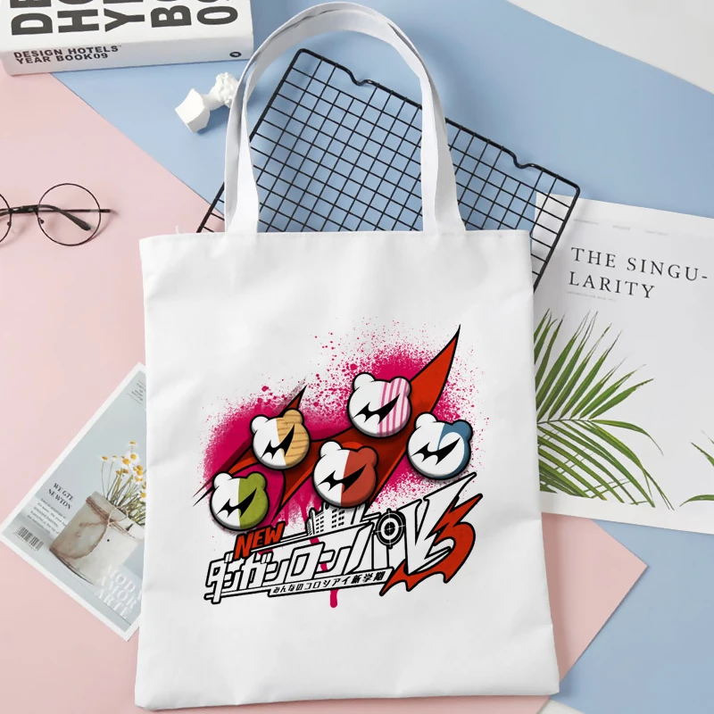 

Danganronpa shopping bag bolsa reusable shopper shopper jute bag bag woven sacola fabric shoping cabas