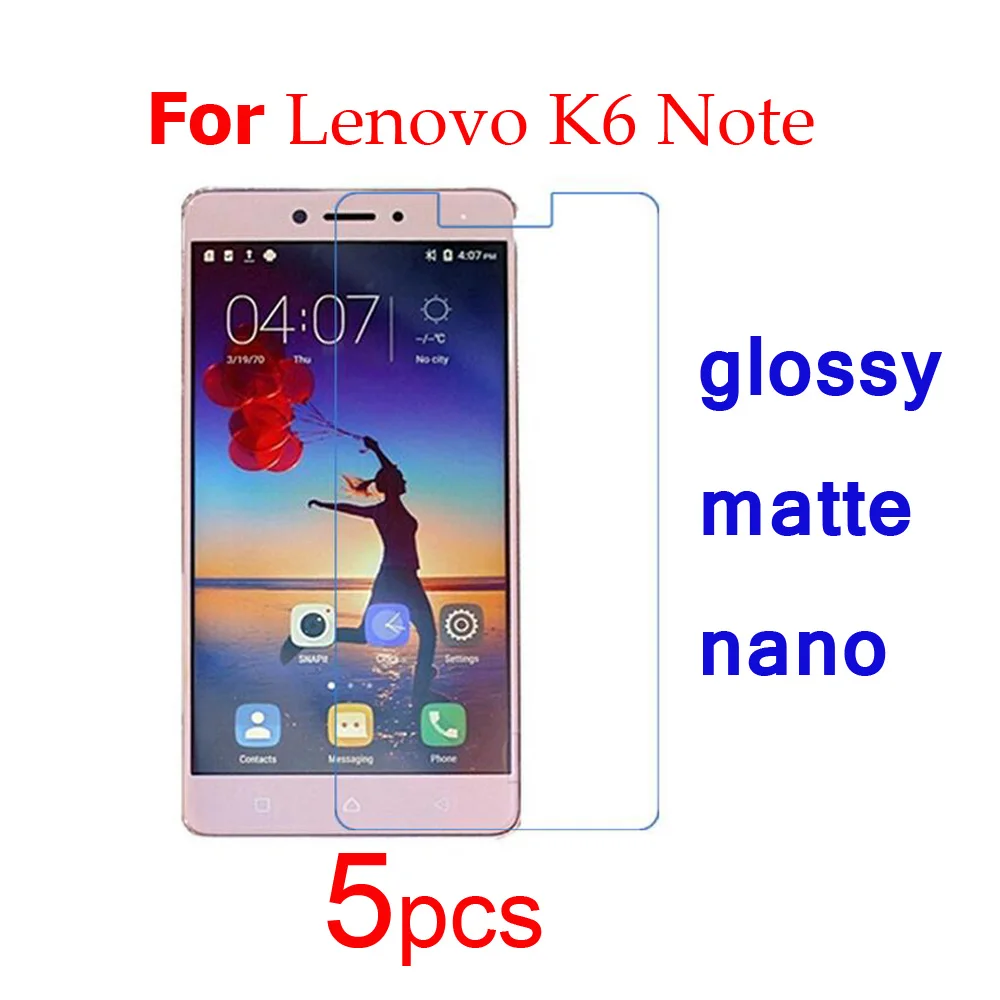5 шт./лот мягкие Защитные пленки для Lenovo K6 Note Phone HD Clear/Matte/Nano взрывозащищенные