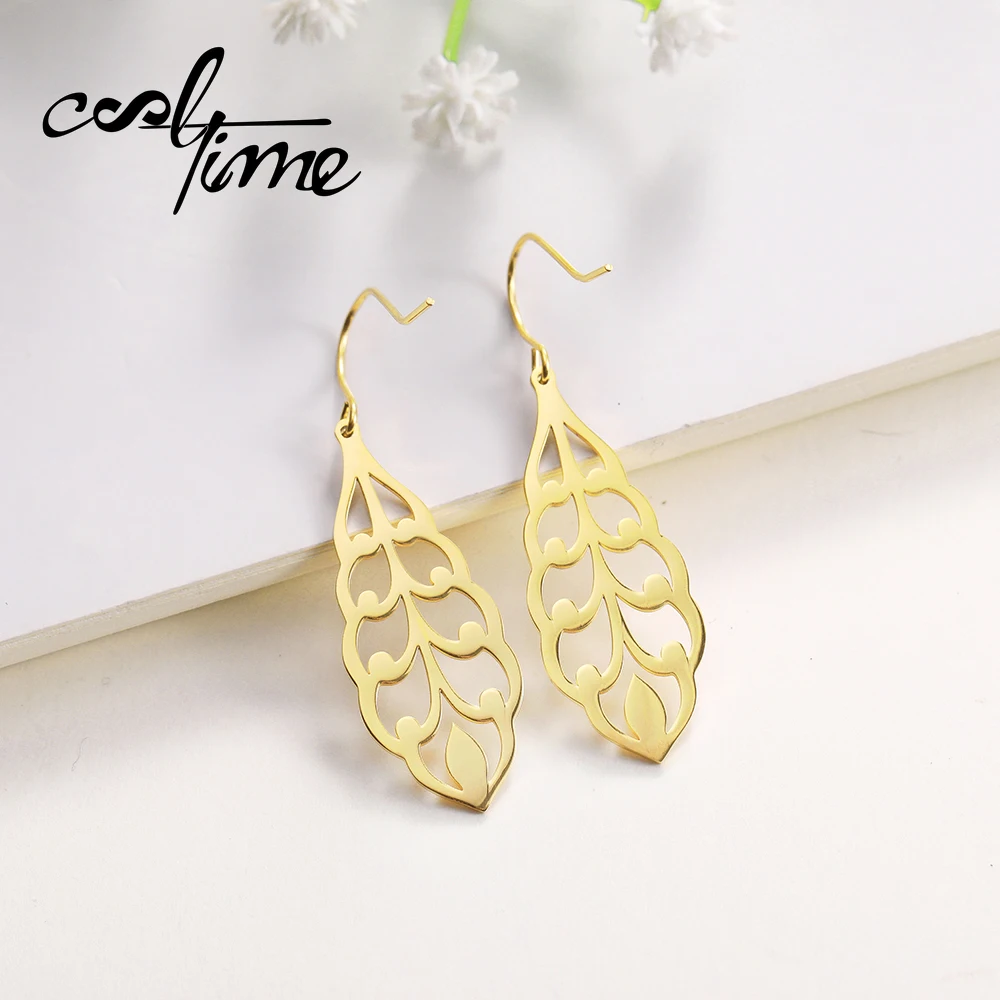 COOLTIME Золотой Цвет Черный Нержавеющая сталь полые ретро очаровательные модные