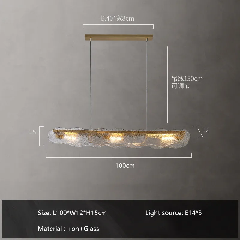 

Подвесной светильник IWP "Волна воды", для столовой