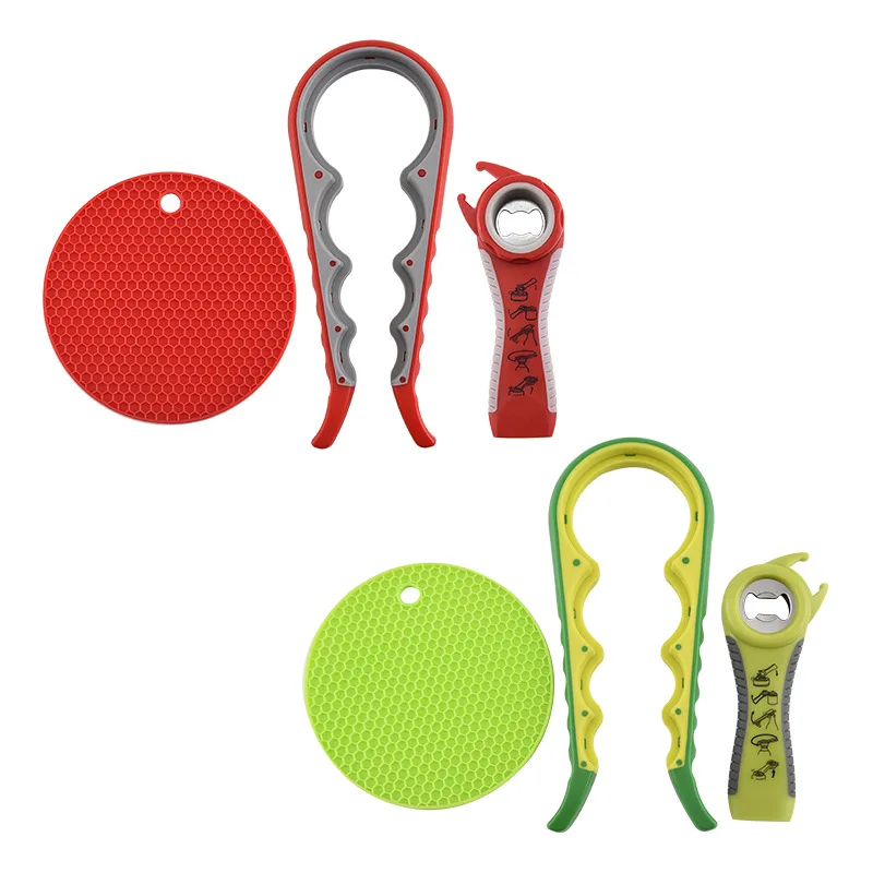 

5 in 1 Multi Function Twist Bottle Opener All in One Jar Gripper Can Wine Beer Lid Twist Off Jar Opener Claw Kitchen Gadget