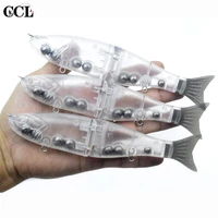 ccltba 18cm 60g rattle unpainted swimbait fishing lures hard wobbler sink blank glide bait soft tail bass lure fishing tackle