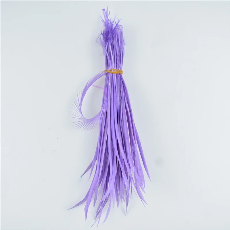 Light Purple Натуральные окрашенные гусиные перья для рукоделия 5-7 дюймов/13-18 см DIY Plume украшения перья для изготовления ювелирных изделий Перья DIY Декор - Цвет: Light Purple