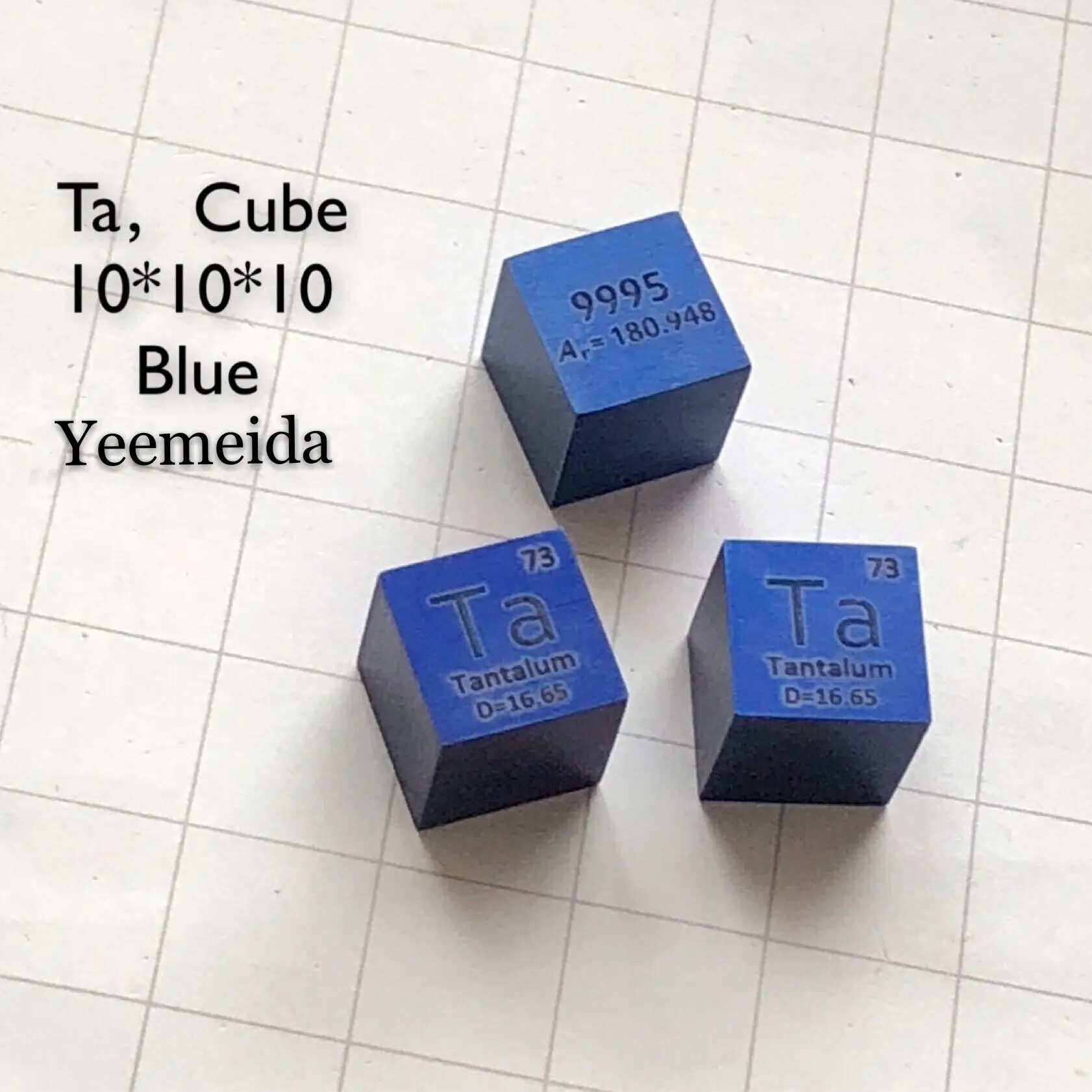 

99.95% Rainbow Metal Tantalum Cube Carved Element Periodic Table Pure Ta Cube for Gifts, Hobbies ,Crafts Display,Collection