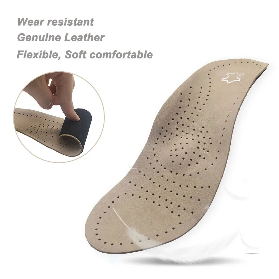 Unisex Orthotics Shoes Insoles Flat Foot High Arch Support 2.8-3cm Orthopedic Pad Cushion For OX Leg Health Care