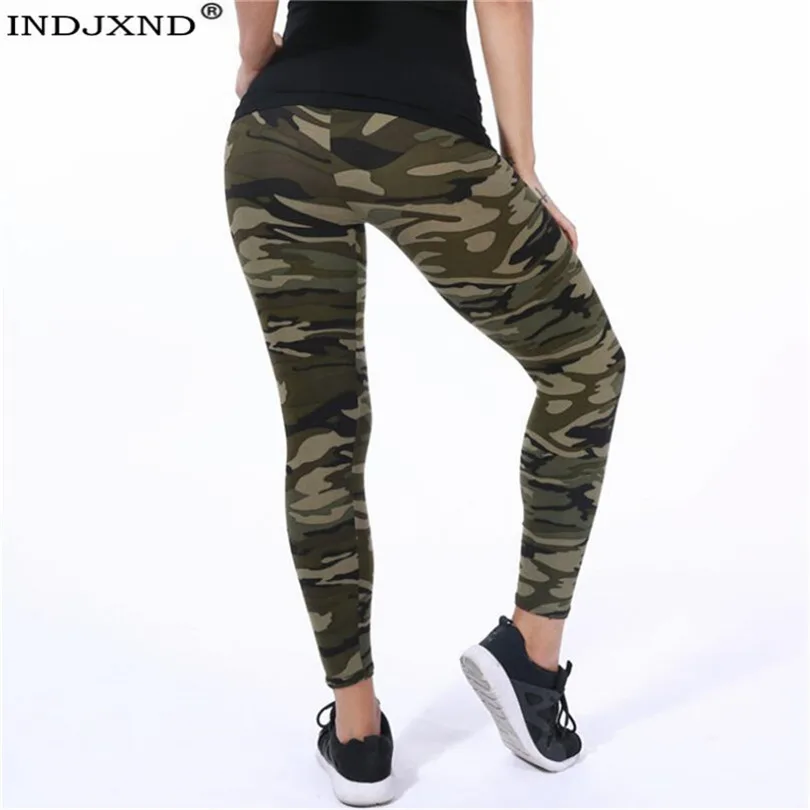 

INDJXND Women Leggings High Elastic Skinny Camouflage Legging Army Green Jegging Fitness Leggins Gym Sport Plus Size XXXL Pants