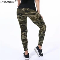 indjxnd women leggings high elastic skinny camouflage legging army green jegging fitness leggins gym sport pants patchwork print