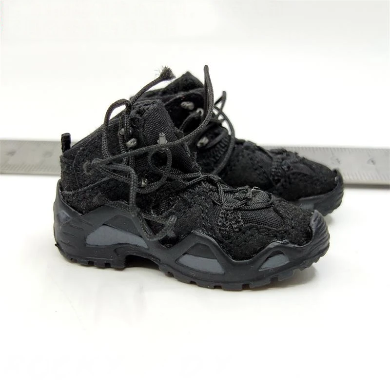 

In Stock For Sale Scale 1/6th Model Fashion Trendy Black Sport Shoes Hollow Boots For General 12Inch Doll Action Collectable