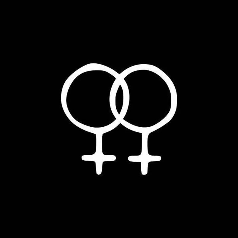 Черный/Серебряный Женские нетрадиционной ориентации наклейка с символом