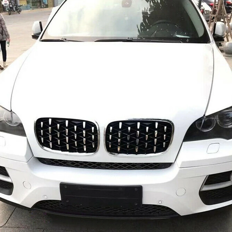 

Car Silver Front Middle Grille Grill Replacement for BMW X5 E70 / X6 E71 2008-2013