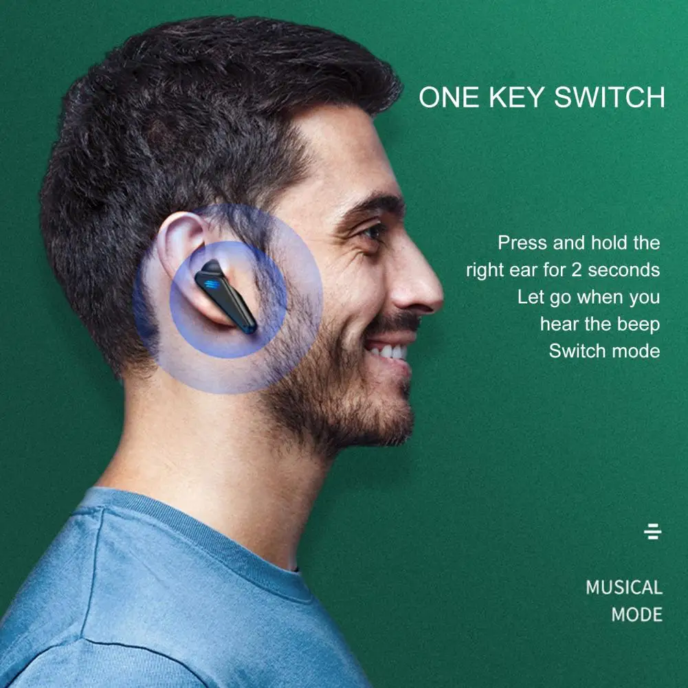 

Bluetooth Earphones Portable Waterproof ABS TWS Gaming Stereo Wireless Earphones for Fitness