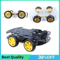 smart car kit 4wd smart robot car chassis kits car with speed encoder and battery box diy electronic kit for arduino car chassis