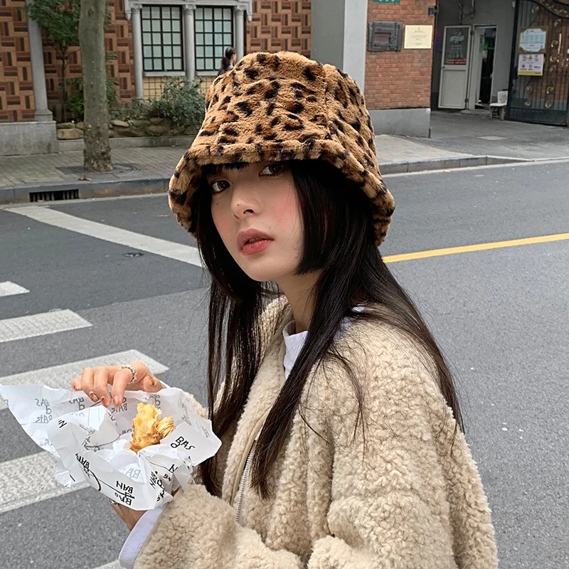 Женская японская плюшевая теплая Рыбацкая шапка осень зима Универсальный