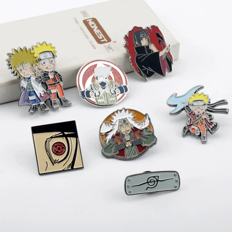 Аниме Sasuke Какаси из аниме косплей мультфильм эмали штырь Шаринган значок для