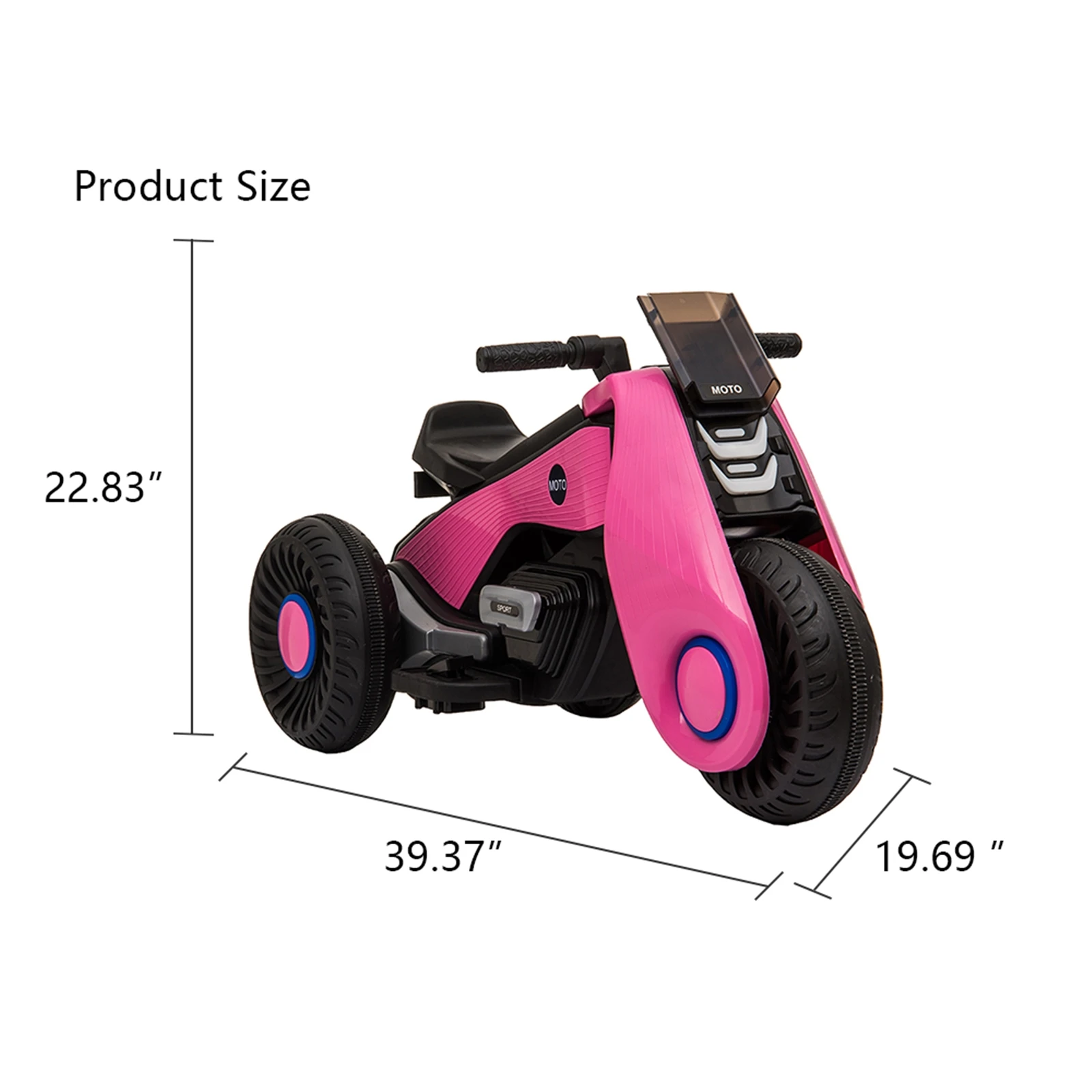 

(Ships From USA) Dual Drive 6V Children's Electric Motorcycle Kids Ride On Electric 3-Wheel Motorcycle Kids Driving On Toy Car