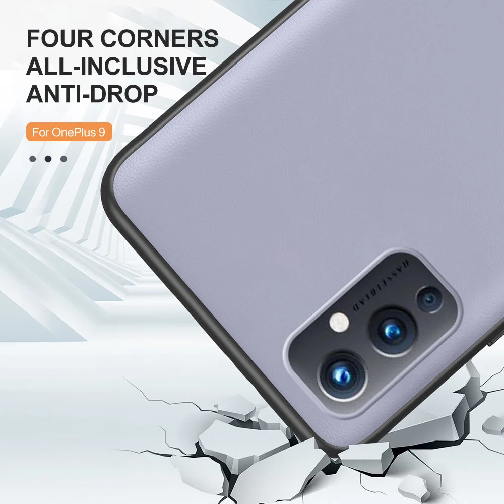 luxury leather case for oneplus 9 shockproof full cover phone back shell coque fundas for one plus 9r 9pro 8 8t silicone bumper free global shipping