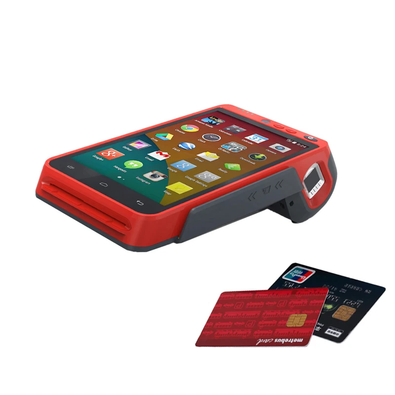 Система Android 5 дюймов цветной дисплей Портативный QR POS терминал с 1D 2D сканером