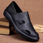 Сандалии мужские кожаные, Нескользящие, летняя обувь, оригинал