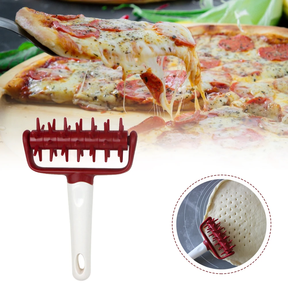 

Pizza Rolling Pin Biscuit Dough Pie Hole Embossing Dough Roller Pastry Pie Needle Wheel Pizza Puncher Baking Tool Kitchen Gadget
