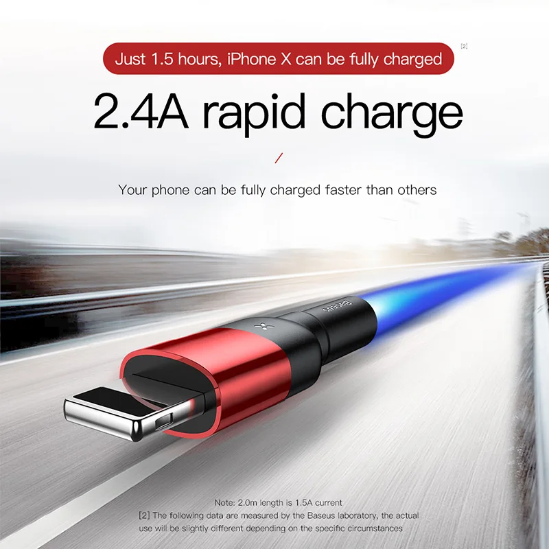 Usb-кабель Baseus для iPhone Xs Max XR X 8 8plus 2.4A, быстрое зарядное устройство, синхронизация данных, usb-кабель для iPhone 7, зарядный шнур для мобильного телефона кабель usb for iphone xr зарядное устройство