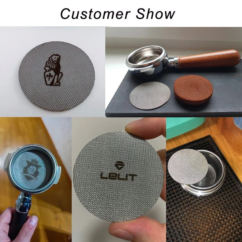 Portafiltro Espresso de 58mm, etc. Mampara de ducha de contacto, filtro de pantalla de Puck, malla de acero inoxidable, filtros reutilizables para m&aacute;quina de caf&eacute;-5