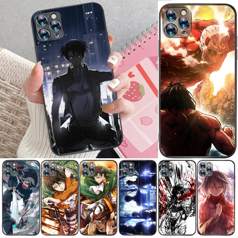 

Attack On Titan Armin Arlert Levi Mikasa Ackerman Eren Jager Phone Case For iPhone 6 6S Plus 7 8 Coque Cases Back Cover Funda