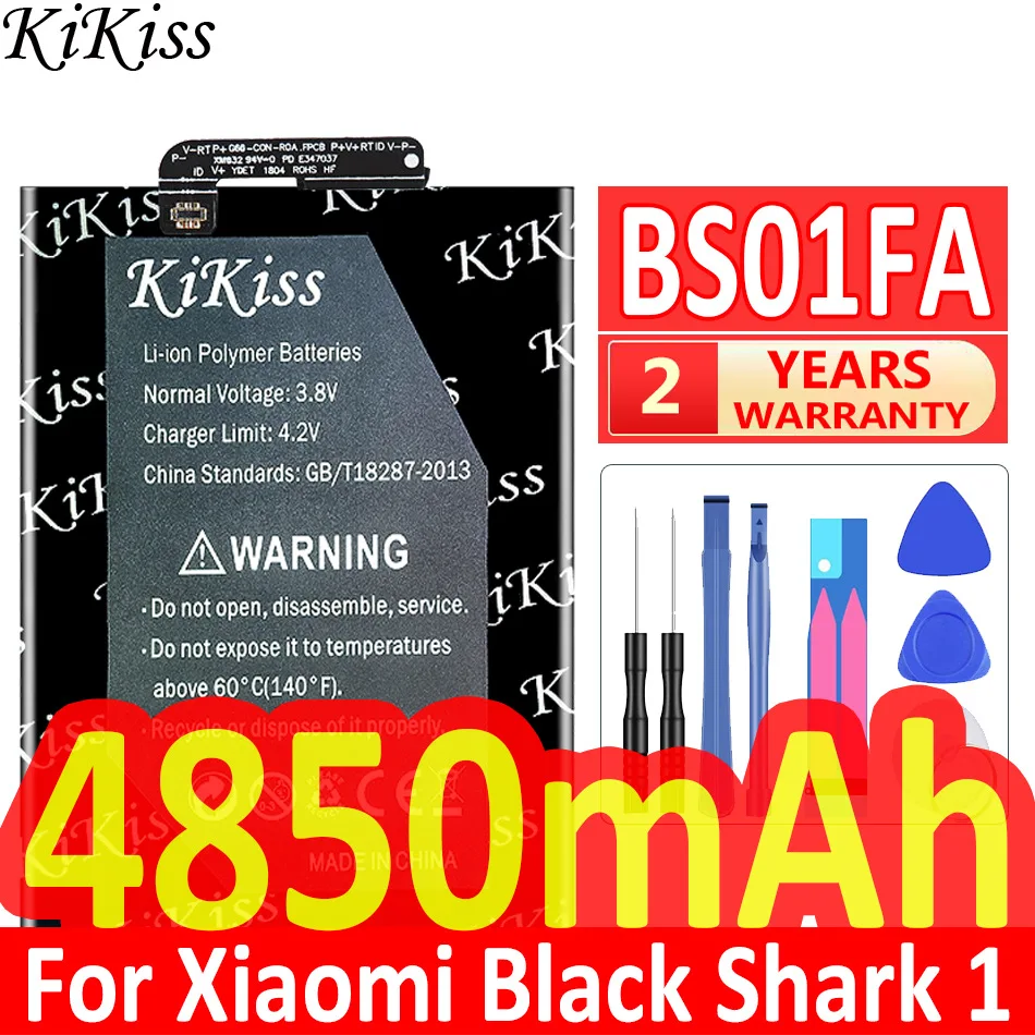 

Мощная батарея 4850 мАч KiKiss BS01FA для Xiaomi Black Shark 1 Shark1/ Black Shark с двумя SIM-картами