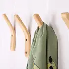 Новый креативный крючок для пальто из массива дерева несущий простой современный настенный крючок деревянный вешалка украшение для дома