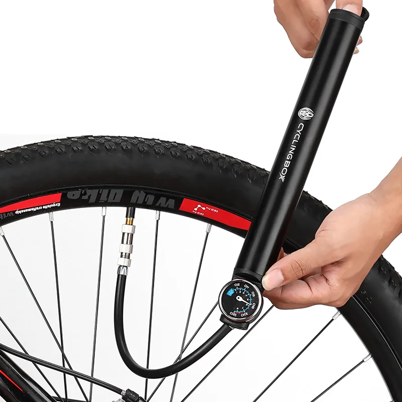 

Portable 120 Psi Bike Electric Inflator Pump High Pressure Inflator American and French General Nozzle MTB Cycling Accessories