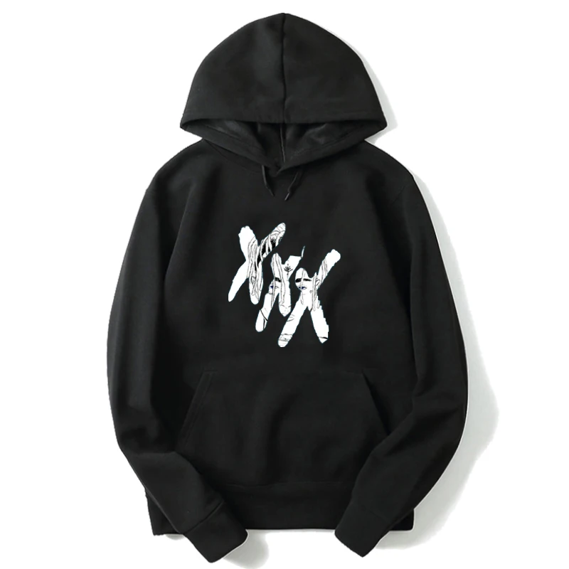Светящиеся XXXTentacion, унисекс, топы с капюшоном и принтом для маленьких мальчиков и девочек, толстовка с капюшоном, повседневные толстовки, новое поступление
