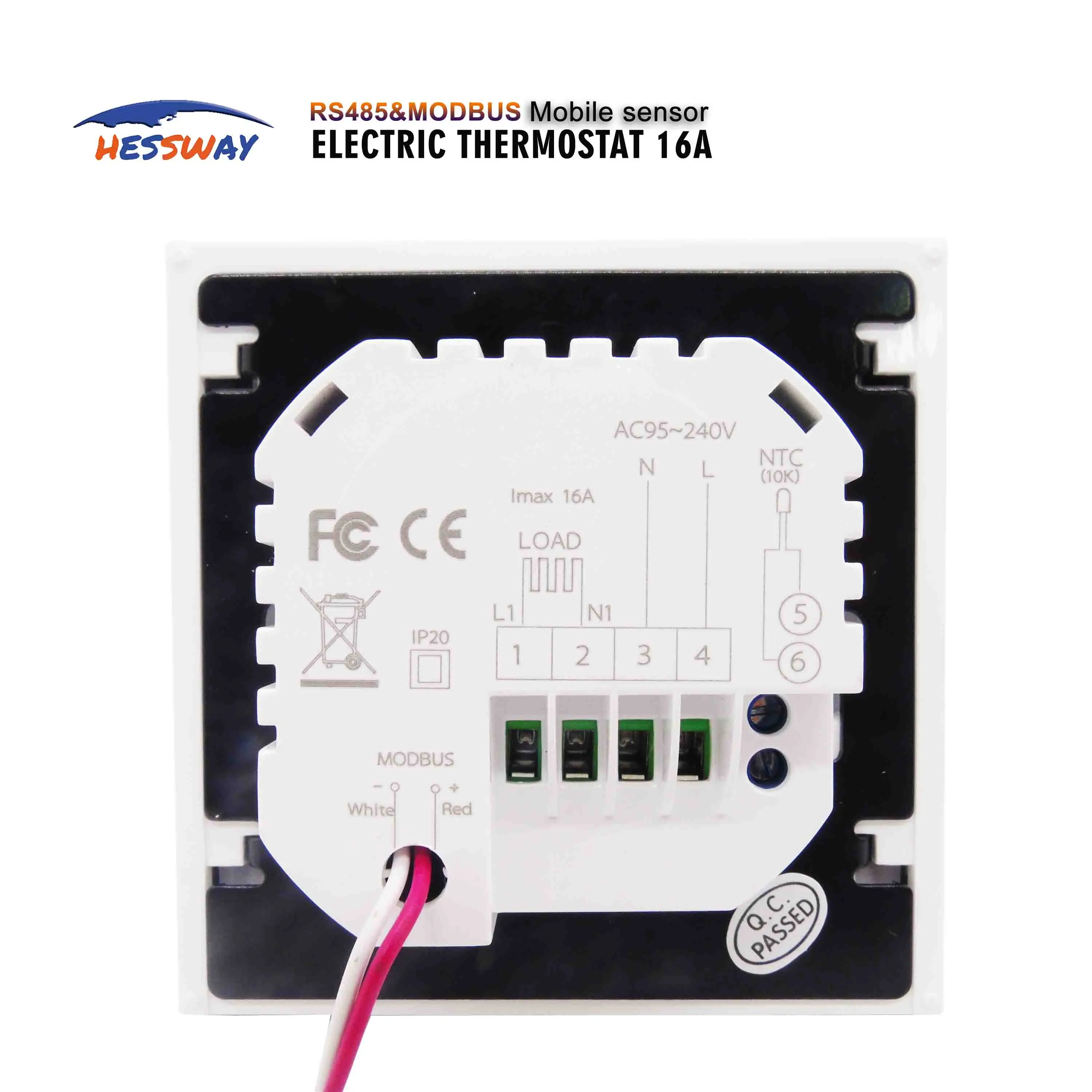 Еженедельный программируемый термостат для подогрева пола rs485 и modbus