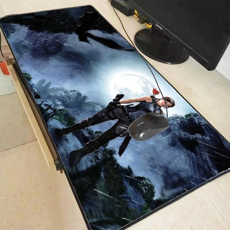 Mairuige Tomb Raider Lock Edge коврик для мыши геймер 900x400 мм игровой коврик для мыши Большой Профессиональный ноутбук аксессуары для ПК коврик для ноутбука