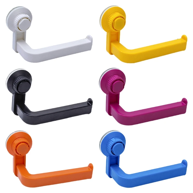 

Toilet Paper Holder Wall-Mounted Suction Cup Toilet Paper Roll Holder for Bathroom Washroom Kitchen Stick On Walll 35ED
