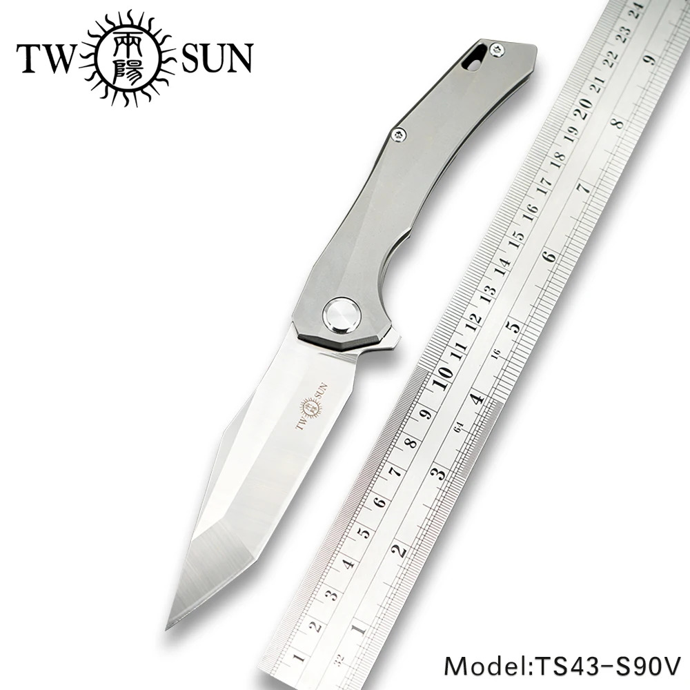 TWOSUN ножи S90V лезвие складной карманный нож тактический кемпинг охотничий