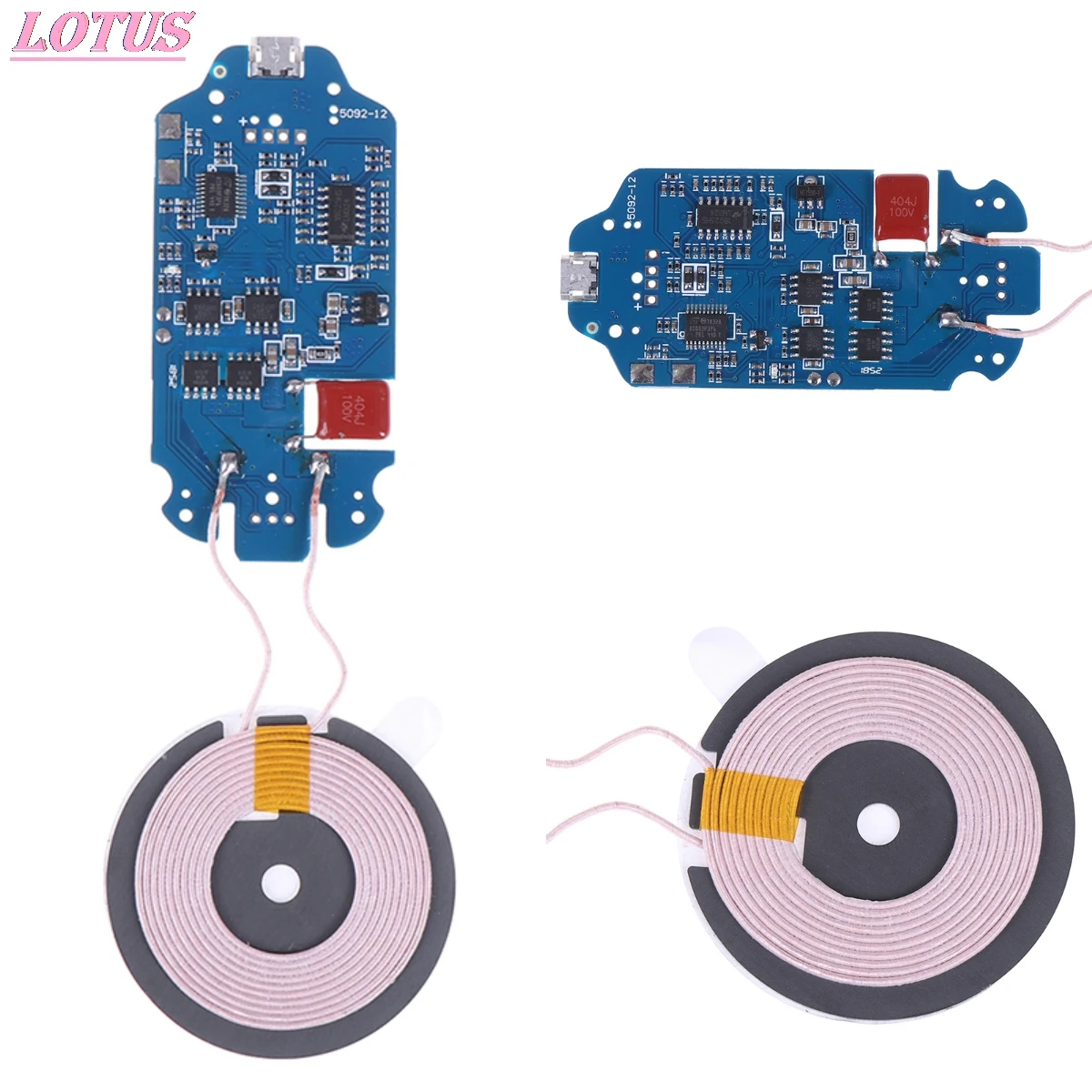 

1pc Portable 10W Fast Wireless Charger Transmitter Module Pcba Circuit Board With Coil Standard Accessories