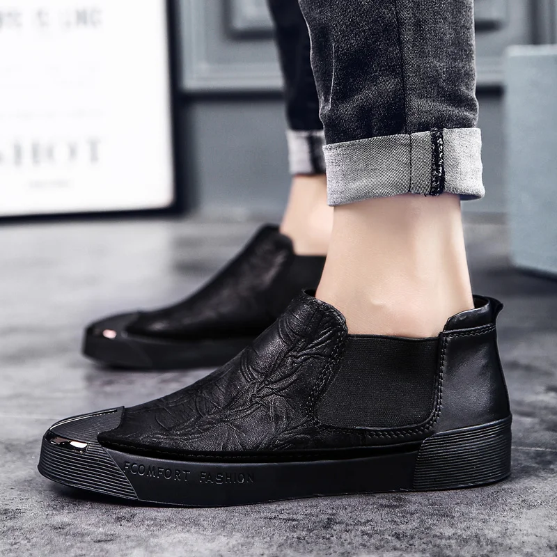 Мужские лоферы Уличная дышащая обувь Роскошные Мокасины без застежки